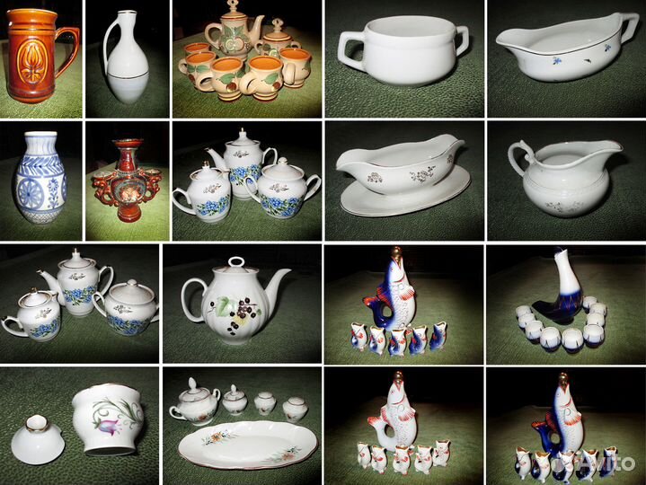 Посуда СССР фарфор керамика (графины, сервизы) №1