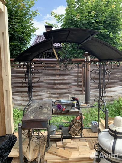 Мангал с крышей