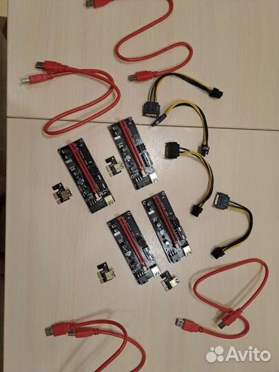 Райзер для видеокарты 009s molex 6 PIN SATA PCI-E
