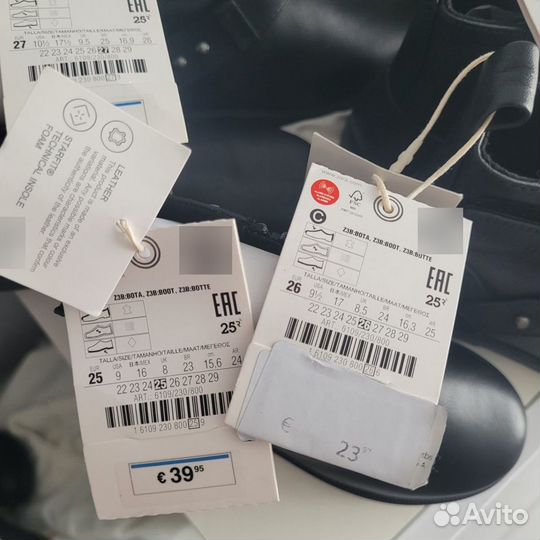 Демисезонные ботинки zara 25 26 27 29 новые кожа