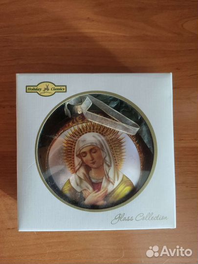 Елочный шар Икона Божьей Матери Умиление