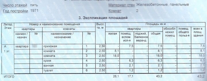 2-к. квартира, 43,2 м², 1/5 эт.