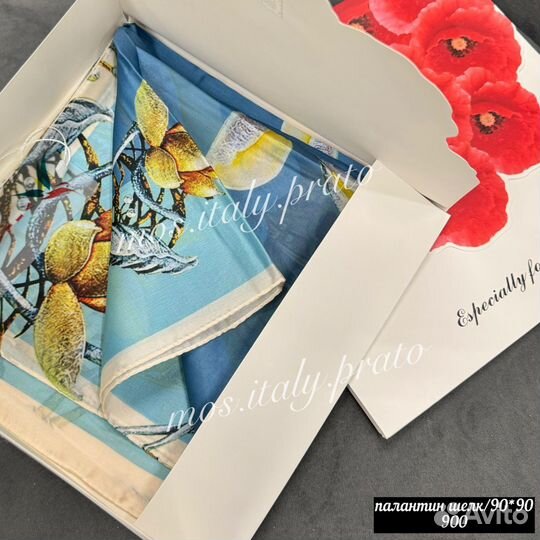 Палантин шелк италия 90*90 разные идеи к 8 марта