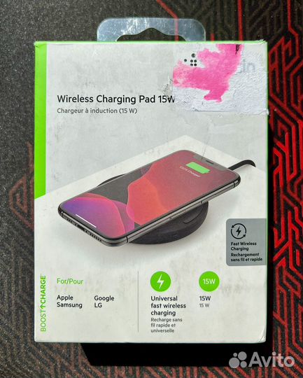 Зарядное Belkin Boost Wireless Charging Pad 15W