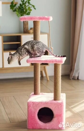 Домик с когтеточкой для кошки