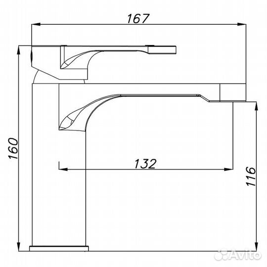 Смеситель для раковины хром