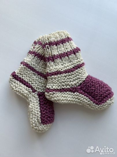Пинетки носки детские вязаные ручной работы