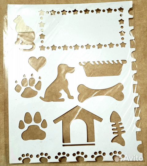 Трафареты для детей 4 штуки разных