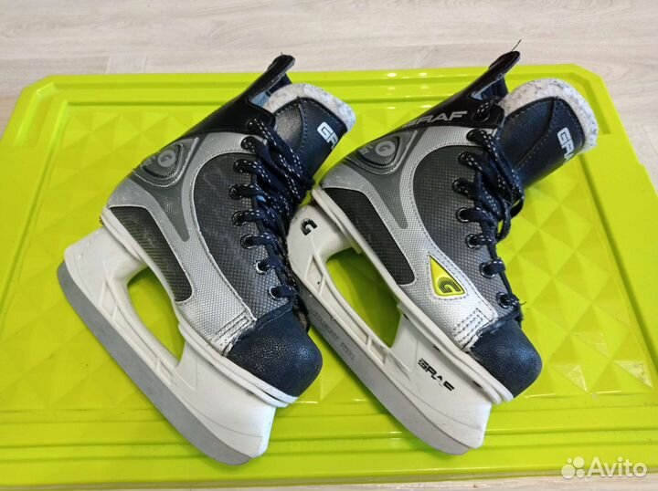 Коньки хоккейные graf. Размер 34