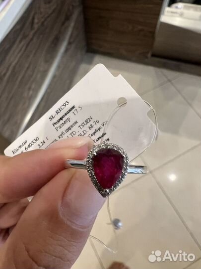 Кольцо рубин