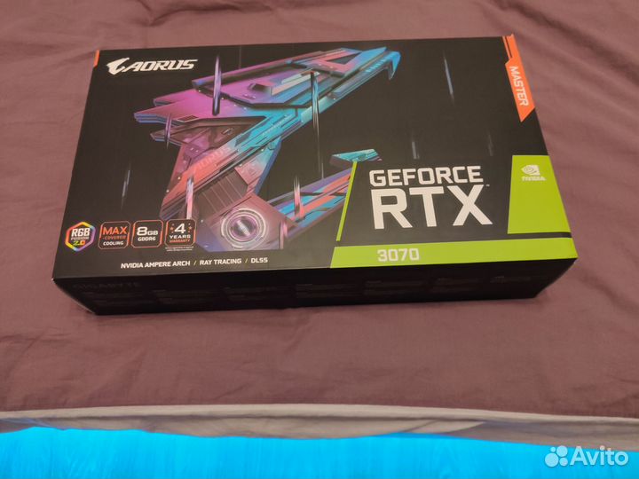 Гарантия днс год+ Видеокарта RTX 3070 Aorus Master