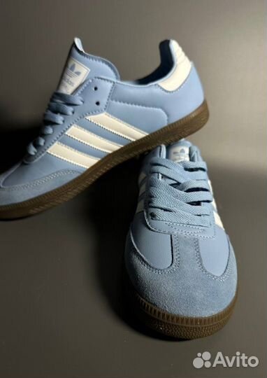 Кроссовки Adidas Samba Blue Люкс