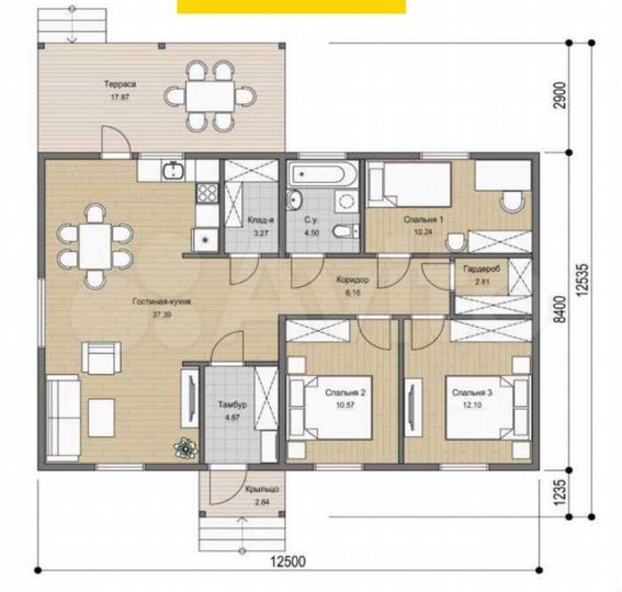 Дом 112,2 м² на участке 15 сот.