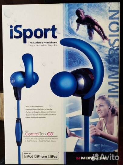 Наушники monster isport immersion