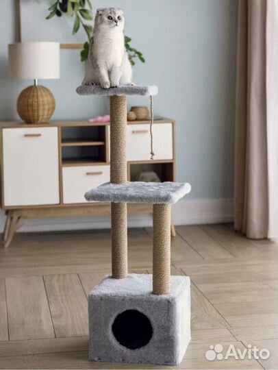 Коплекс домик когтеточка для кошек 111 см