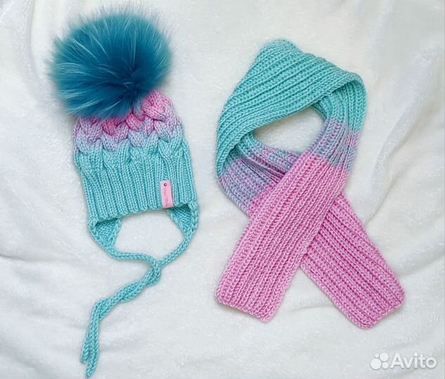 Шапка и шарф для девочки