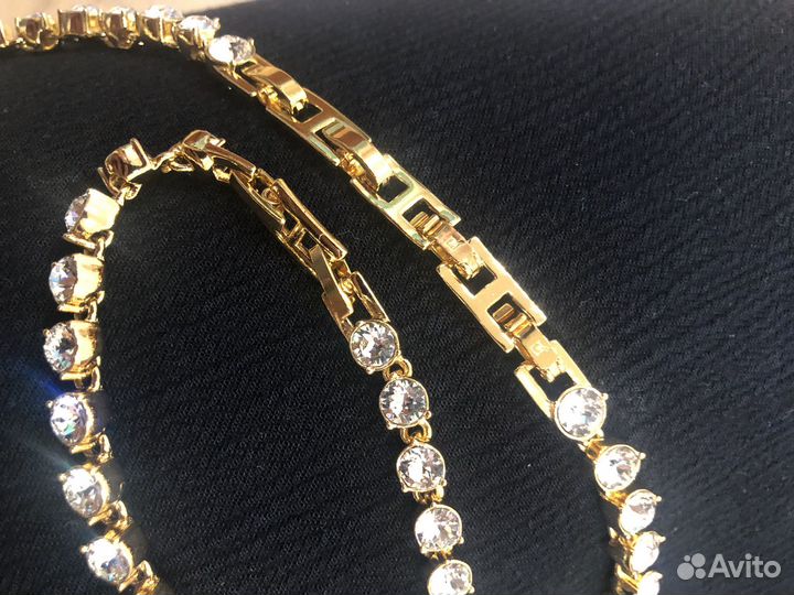 Колье браслет и серьги swarovski