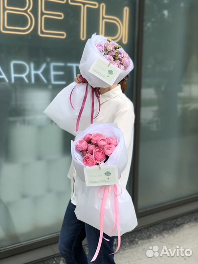 Букет из пионовидных роз