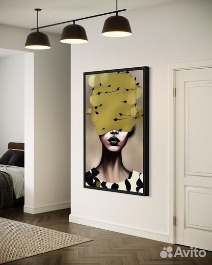 Картина маслом на холсте портрет в абстракции