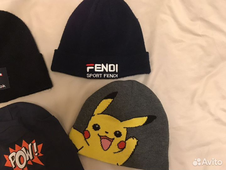 Шапка, снуд - TikTok, Пикачу, Fendi, Fila, H&M