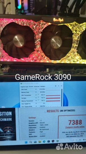 Видеокарта Palit GeForce RTX 3090 GameRock