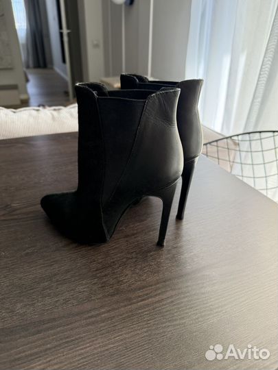 Ботильоны с мехом пони, 26 см по стельке