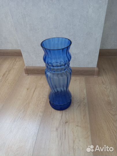 Ваза синее стекло СССР (отл. сост.)