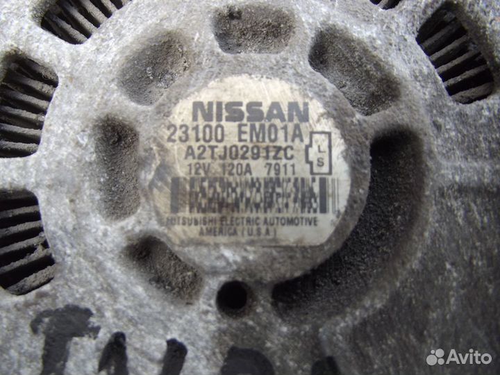 Генератор 23100EM01A Nissan Tiida C11 Тиида