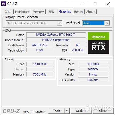 Видеокарта RTX 3060ti