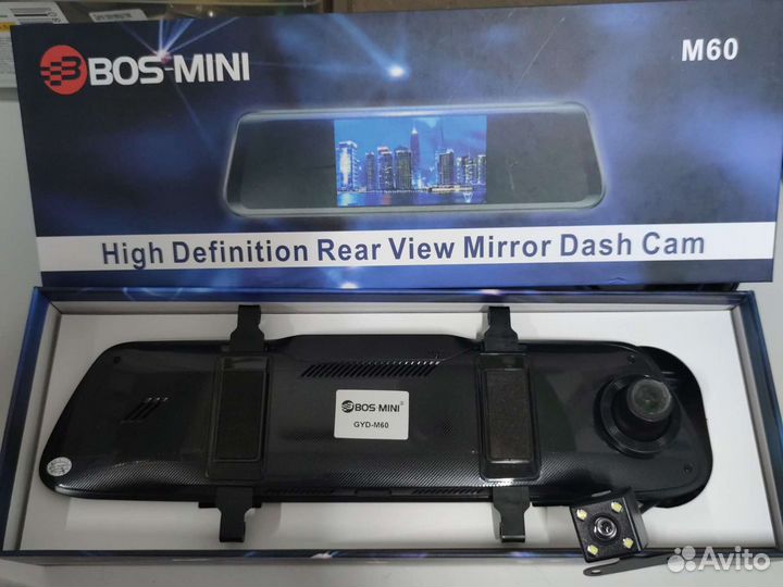 Зеркало регистратор Bos-Mini M60, 2 камеры