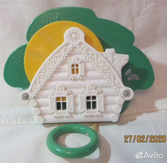 Детская музыкальная игрушка будильник Теремок СССР