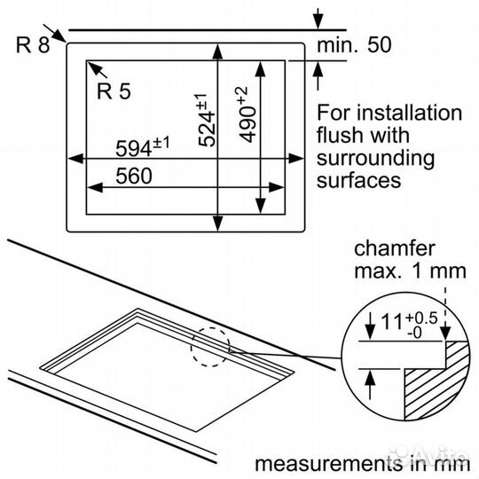 Газовая варочная панель Bosch PPP611B91E Новая