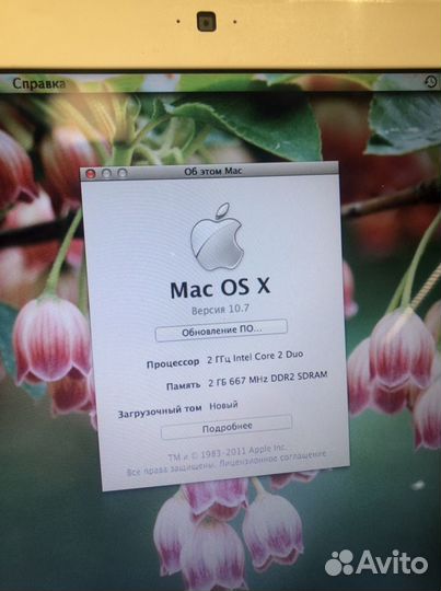 Ноутбук apple 1186