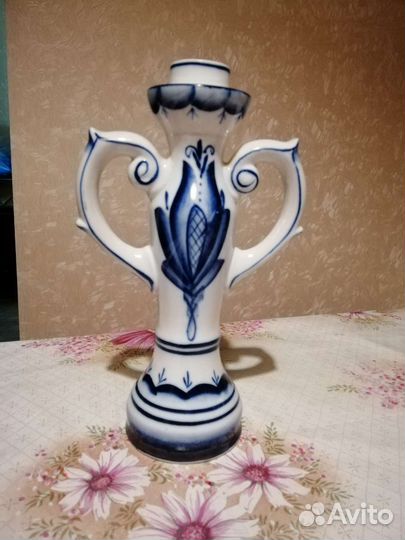 Ваза для цветов СССР гжель
