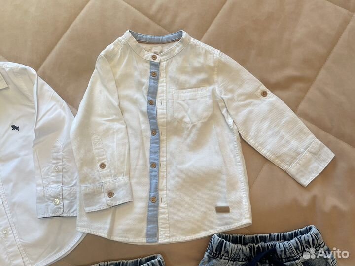 Рубашка hm 92, джинсы gloria geens 92