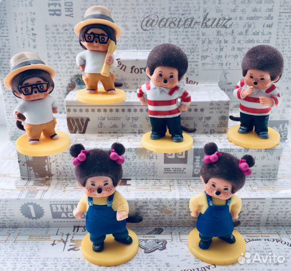 Monchichi Мончичи Фигурки Каури, Ханна, Вилли