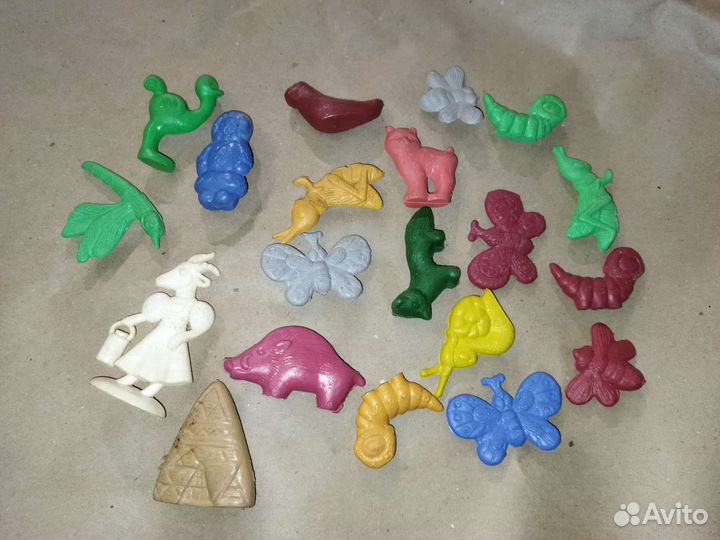 Детские мини игрушки литая резина животные СССР