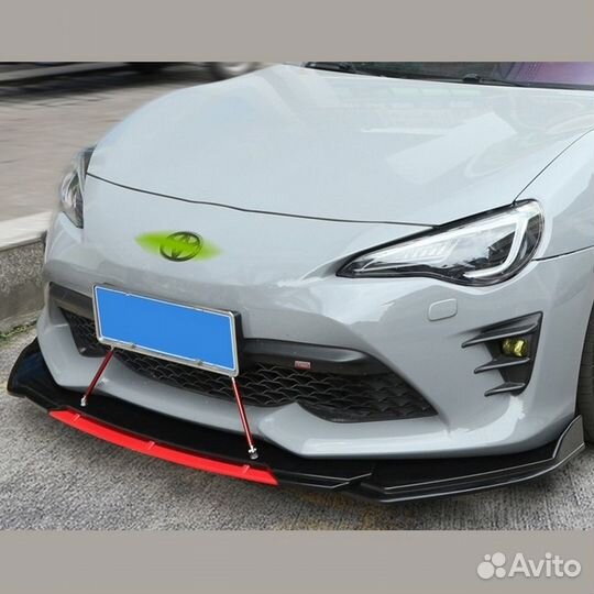 Универсальная передняя губа на бампер (Зеленый)