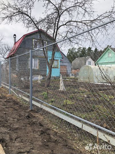 Забор из сетки рабицы