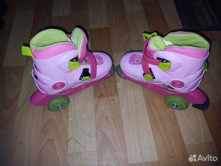 Детскир раздвижные 3колесные ролики