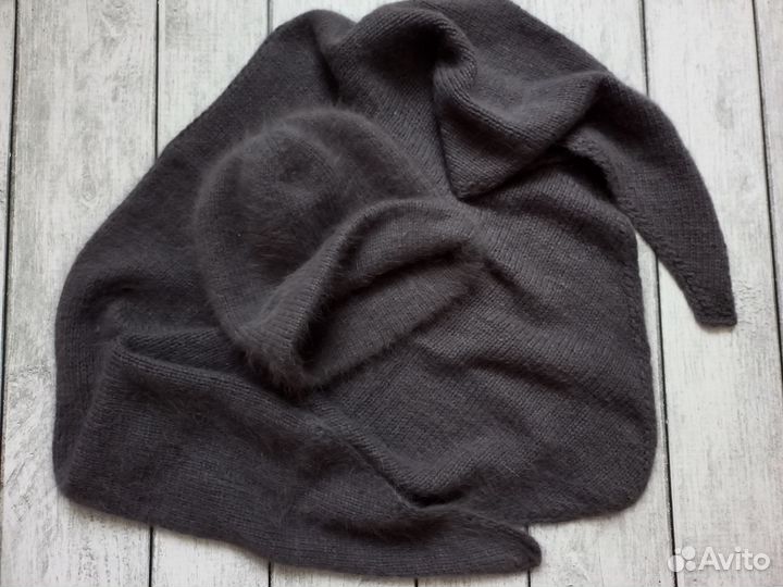 Шапочка бини + бактус косынка