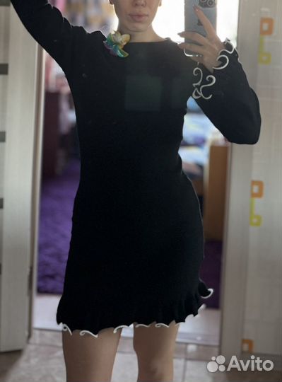 Вязанное платье мини