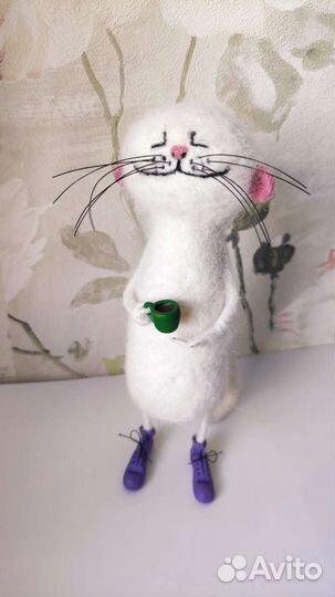 Кот из шерсти. Ручная работа