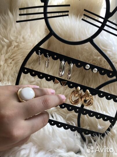 Бижутерия серьги кольца