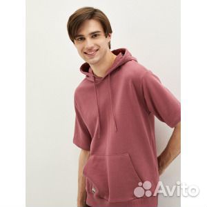 Мужская толстовка с капюшоном и коротким рукавом L