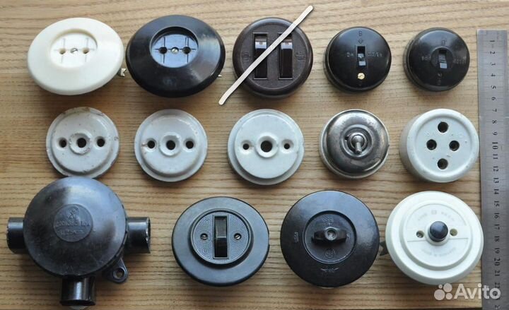 Ретро электрика: изоляторы / розетки / выключатели