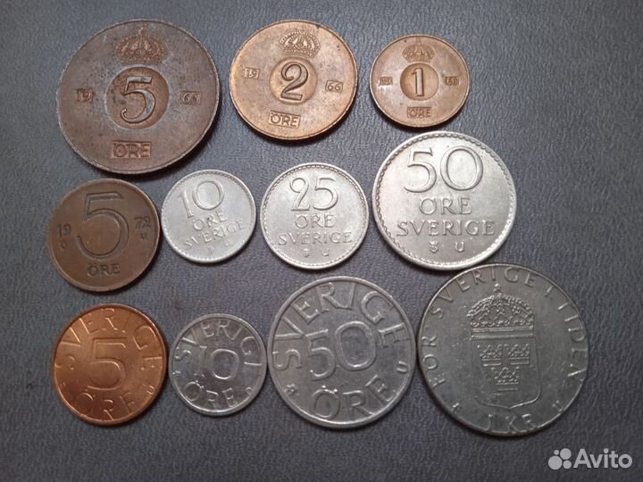 Монеты Швеции (наборы)