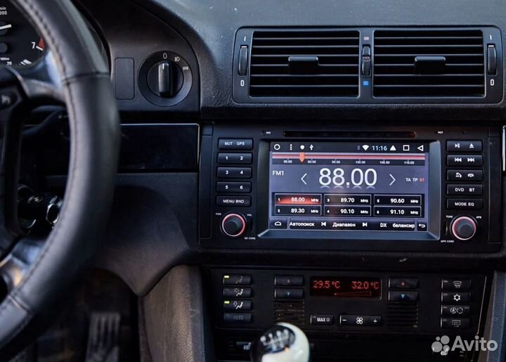 Магнитола 9 дюйм Андроид BMW X5 Unison