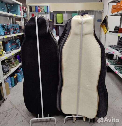 Накидки на сиденья Алькантара велюр меховые