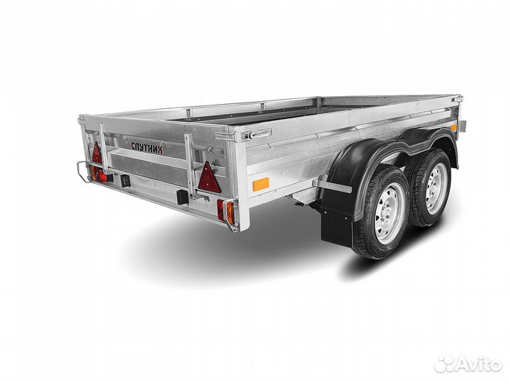 Прицеп легковой Спутник 2.6х1.5 двухосный.Оцинкова